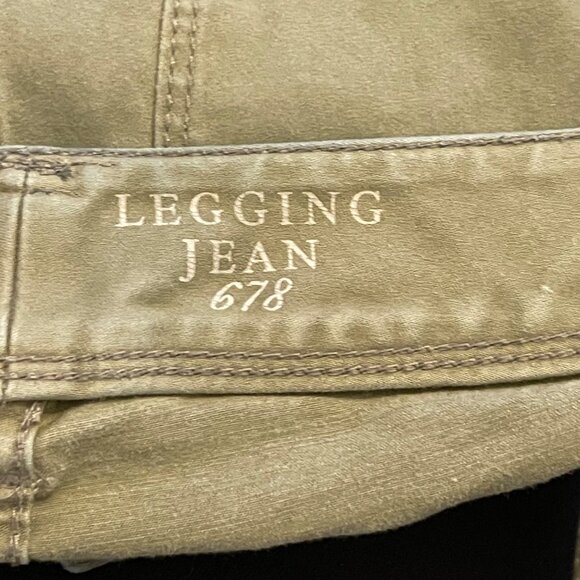 The Limited Denim Legging Jean Size 0 Olive Green skinny leg - Picture 6 of 10